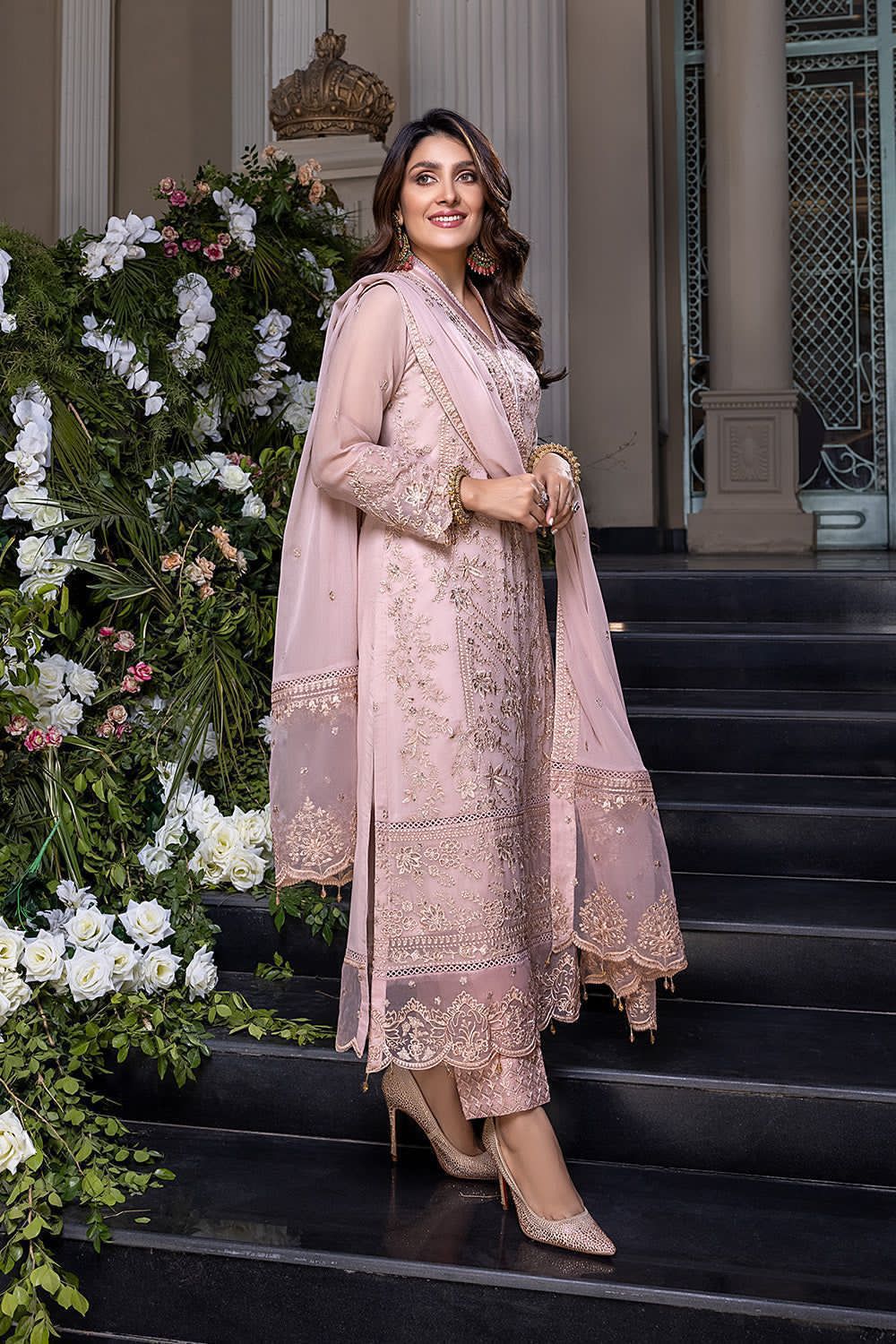 Azure Premium Chiffon Embroidered Luxury 3PC Suit