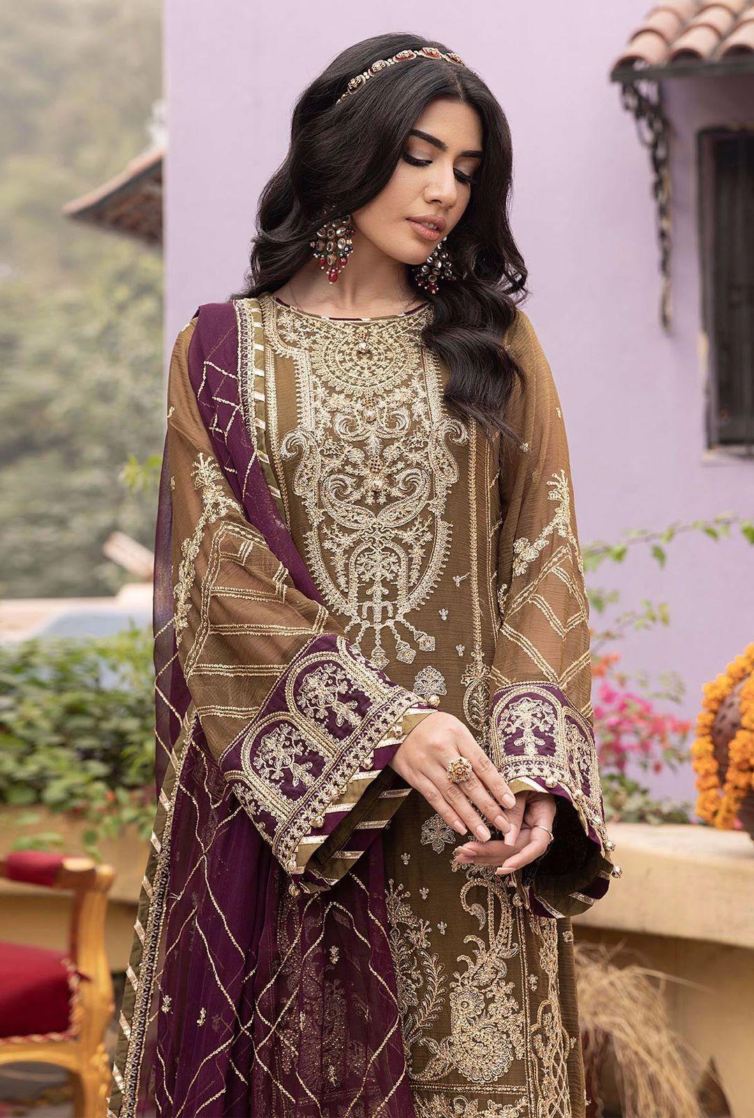 3PIECE Luxury Embroidered Collection With Chiffon Duppta