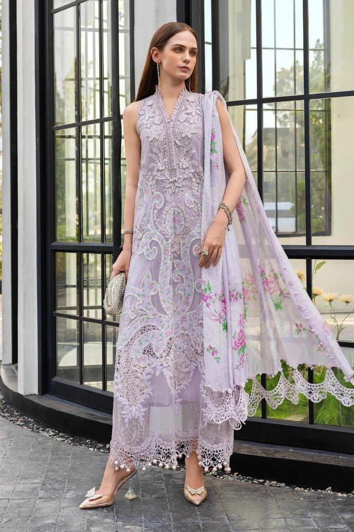 Maria B Inspired Luxury Embroidered Lawn Suit - MBL-ELS-26