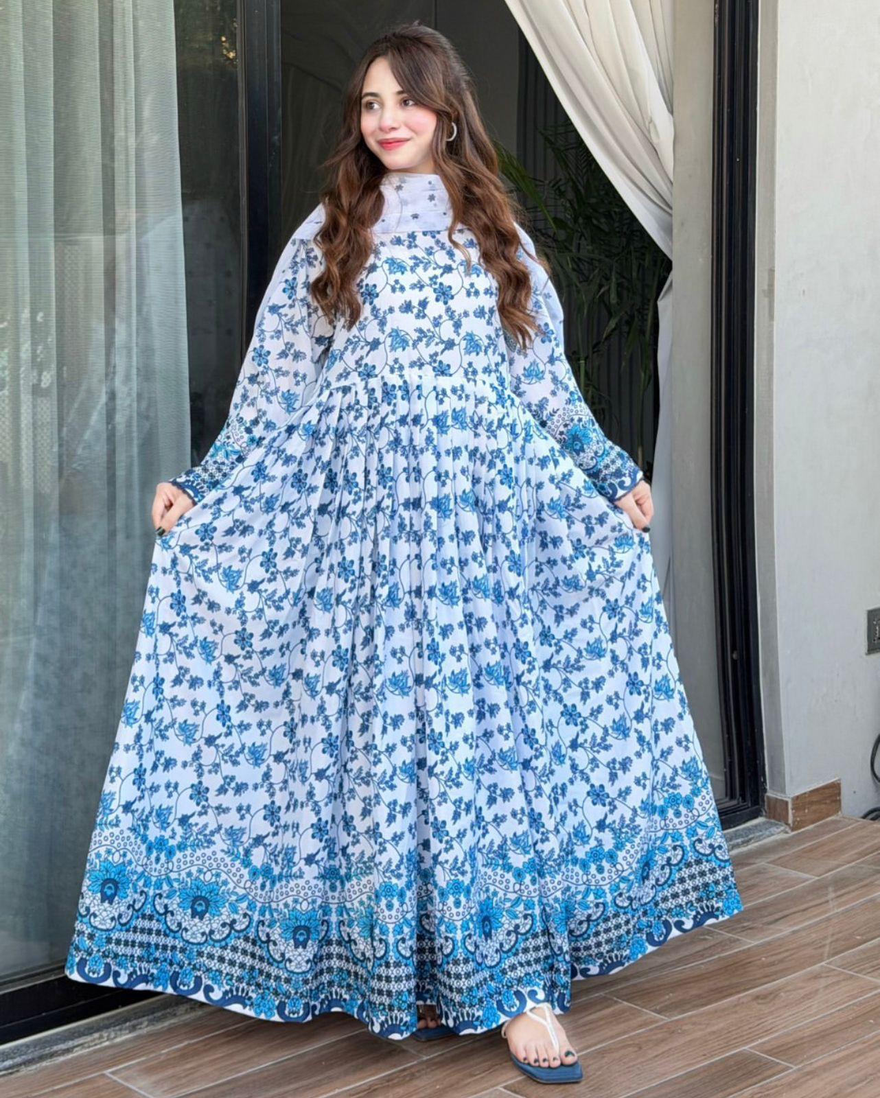 3 Piece Embroidered Maxi Dress