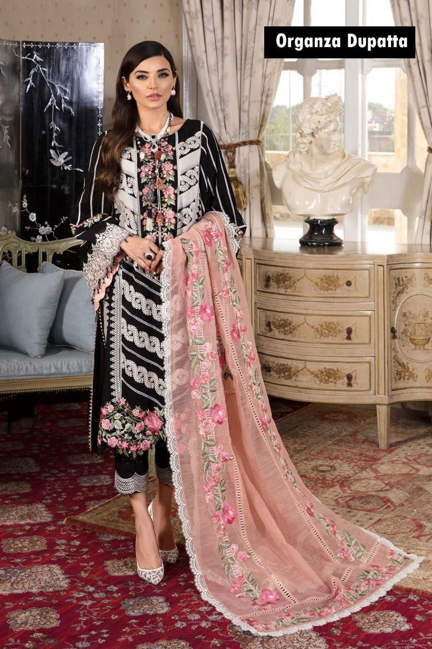 3PIECE Luxury Embroidered Collection With Ready to wear Organza embroidered Dupatta