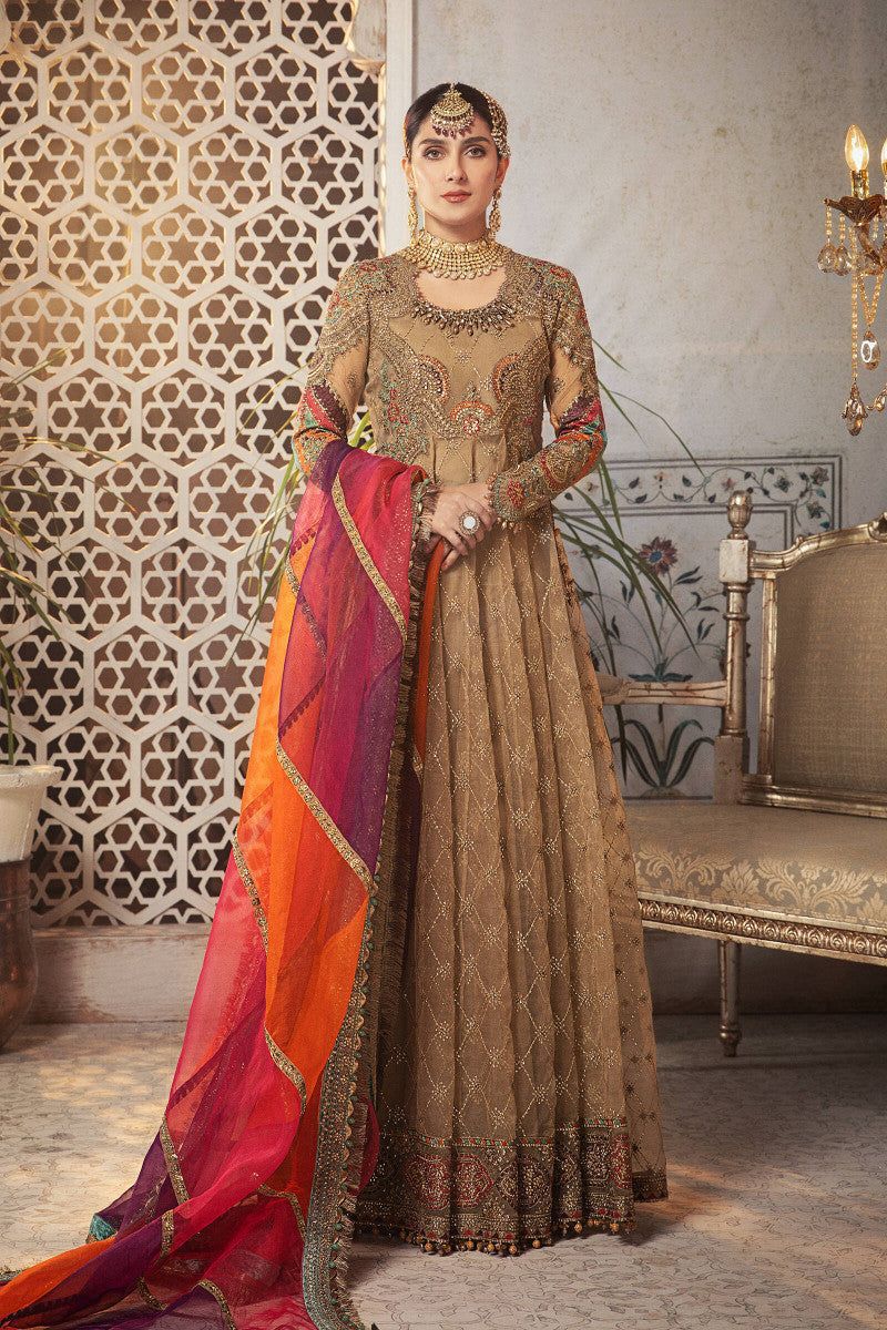 3PIECE Luxury Embroidered Silk With Organza Dupatta