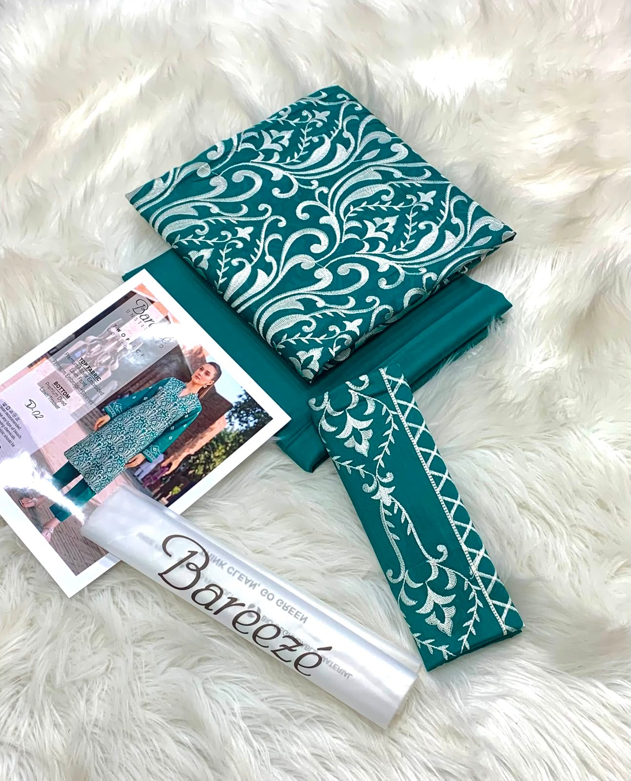 2PC Bareeze Luxury Embroidered Collection