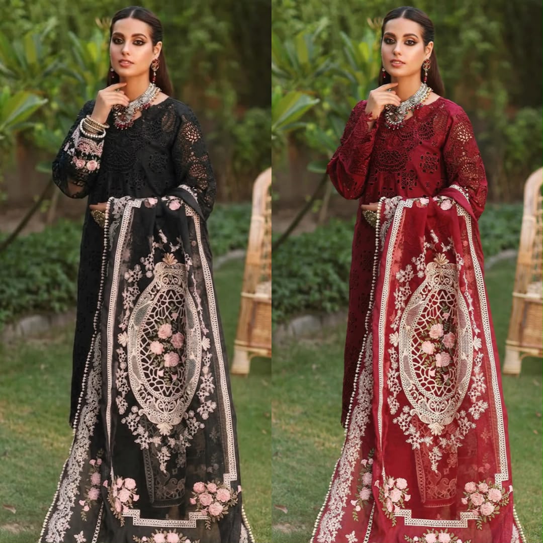 3PIECE Luxury Embroidered Chikenkari Collection