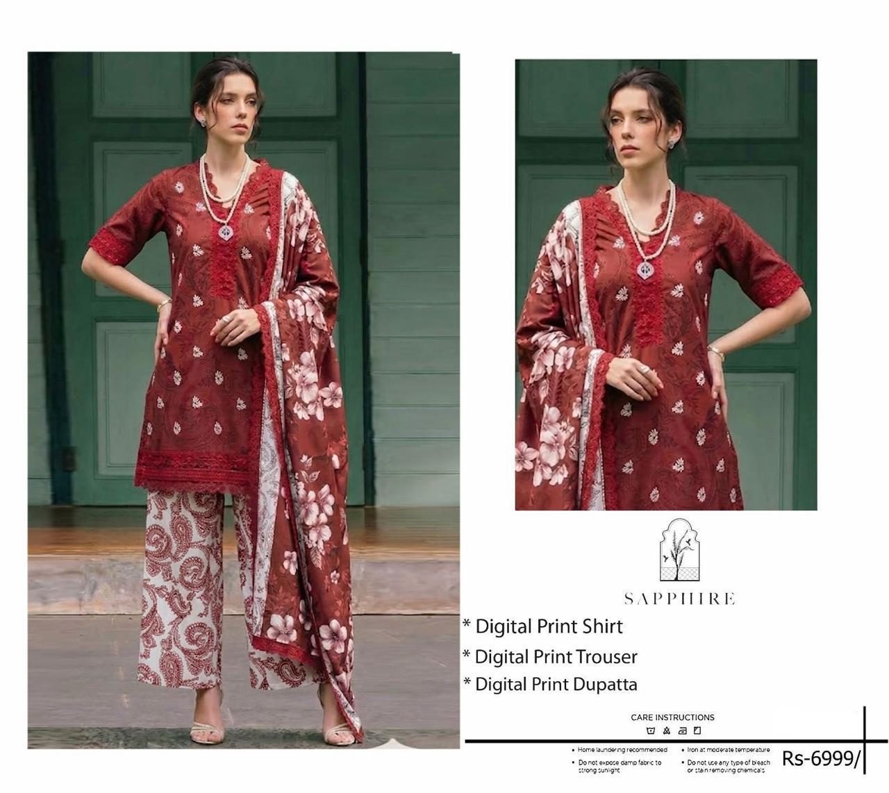 3 Piece Summer Collection Lawn Suit