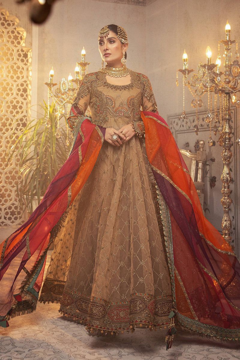 3PIECE Luxury Embroidered Silk With Organza Dupatta