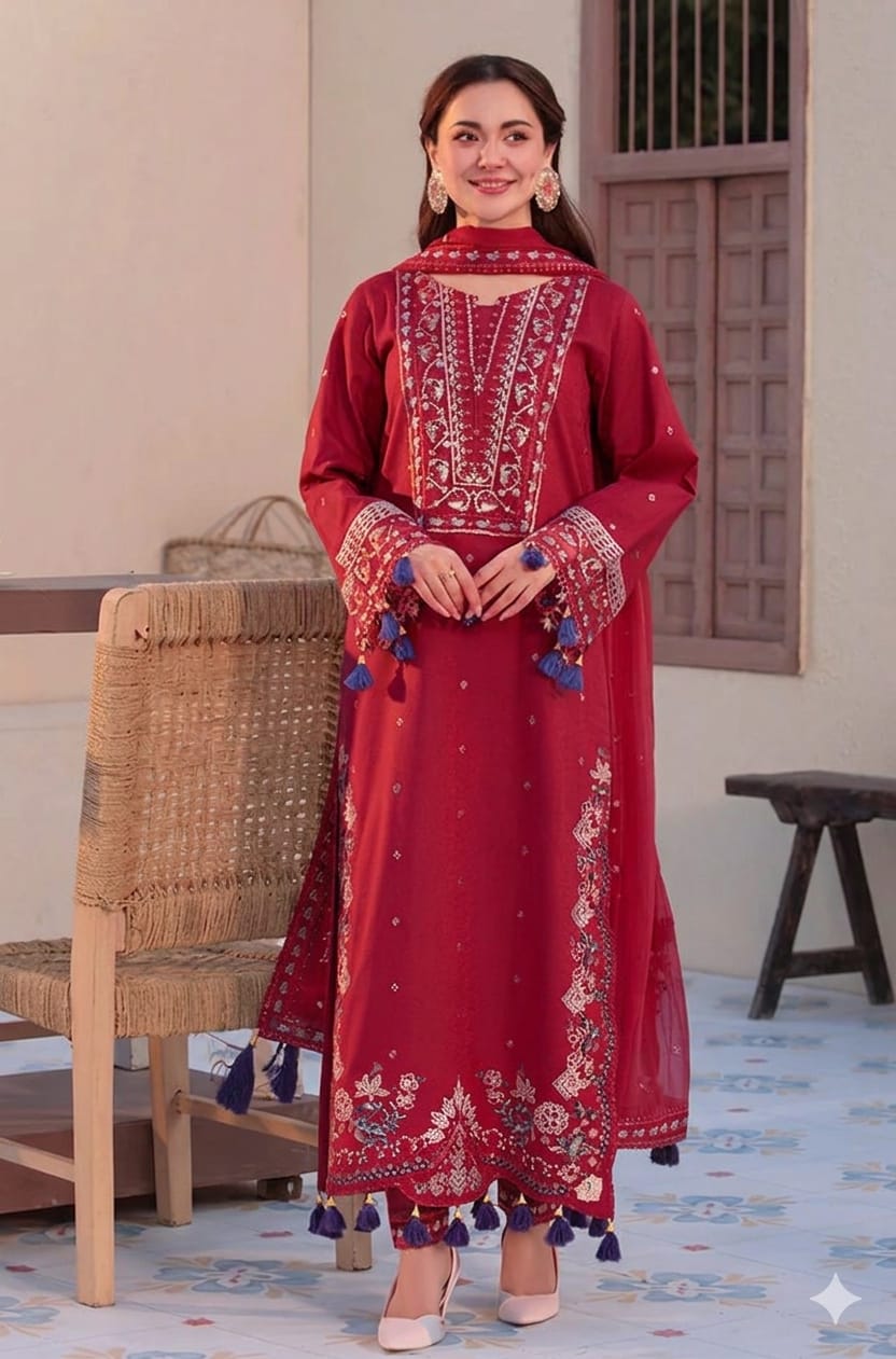 3PIECE Luxury Embroidered Summer Collection