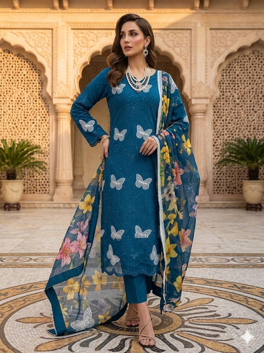 Maria B 3PIECE Embroidered Summer Collection Suit
