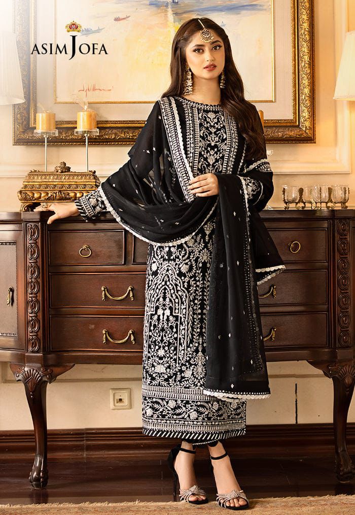 Asim Jofa Jhilmil Chiffon Edition - Heavy Embroidered Luxury 3PC