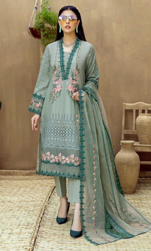3PIECE Luxury Embroidered Chikenkari Collection