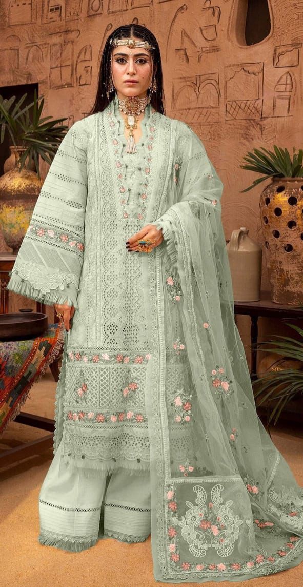 3PIECE Luxury Embroidered Chikenkari Collection