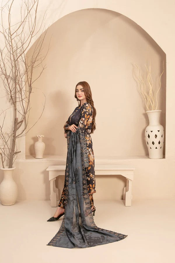 Tawakkal Premium Lawn 3PC Suit - Heavy Chikankari & Laserkari Ensemble