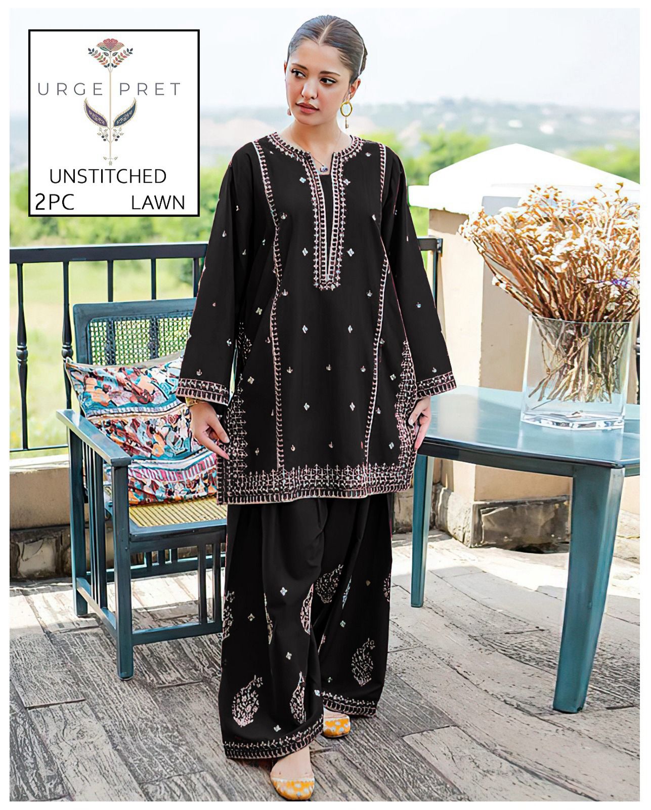 2PC Summer Collection Lawn Suit