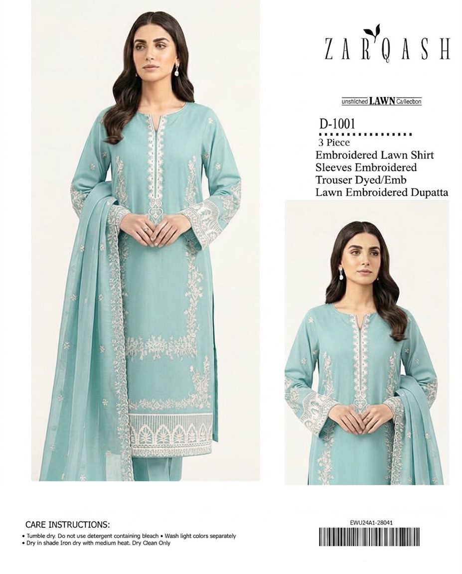 3PIECE Embroidered Summer Collection