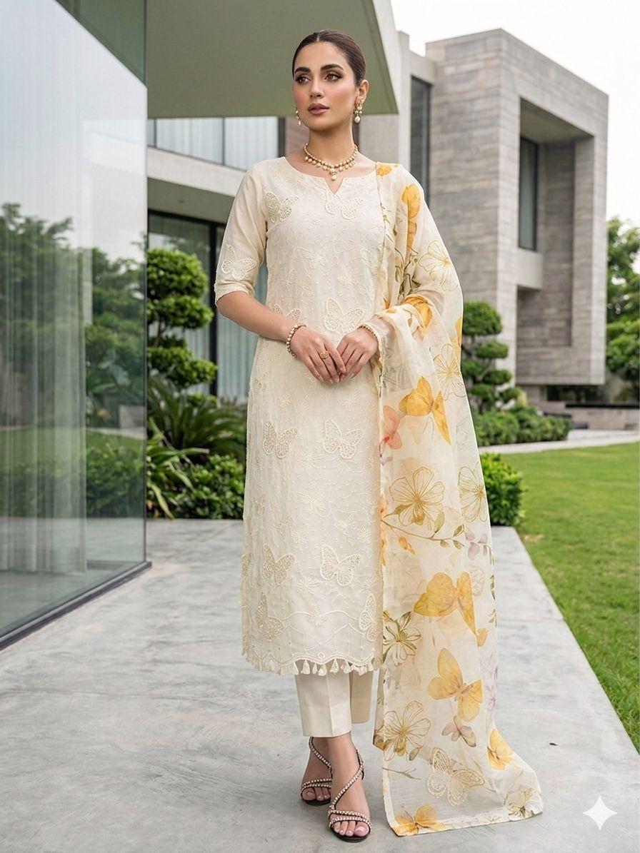 Maria B 3PIECE Embroidered Summer Collection Suit