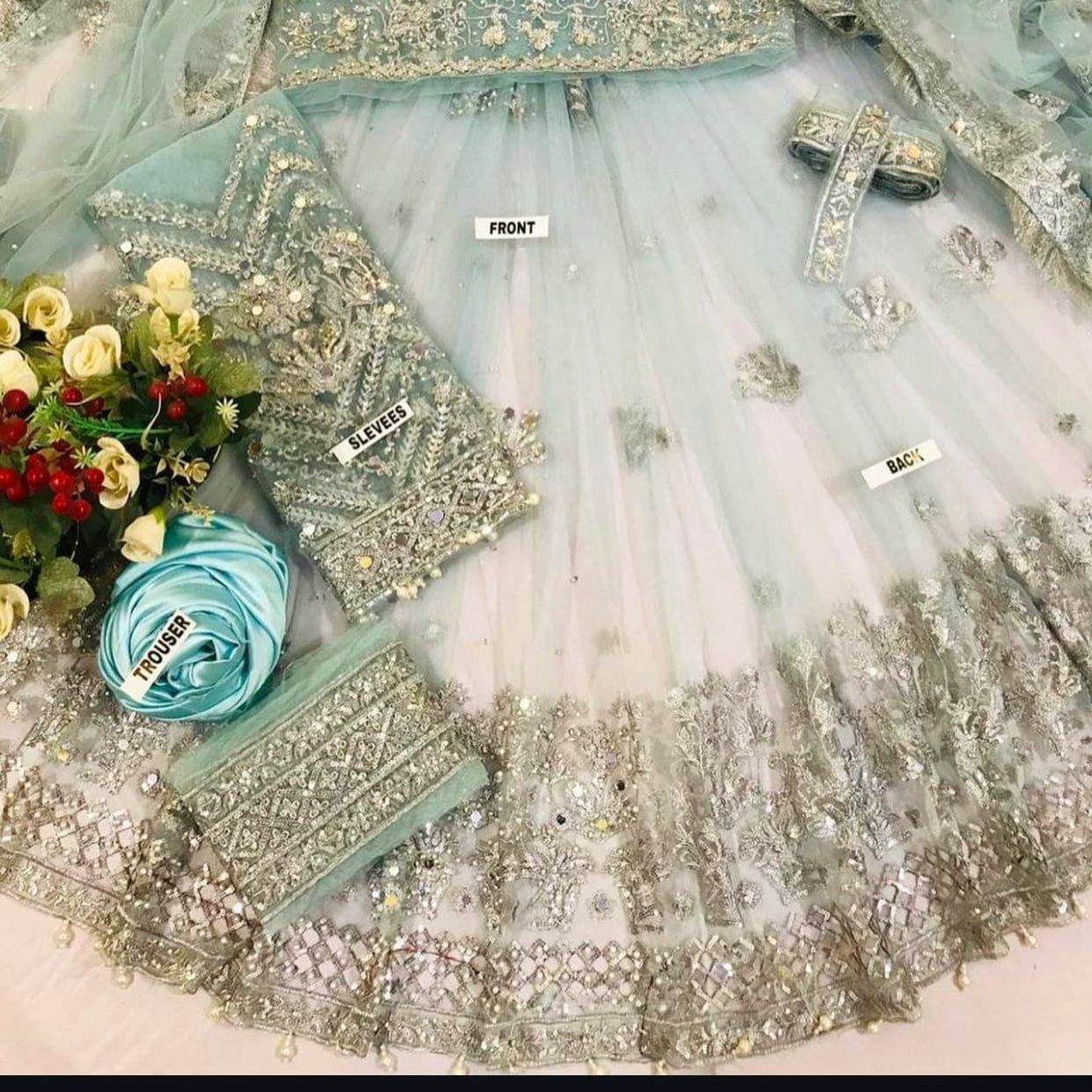 3PIECE Luxury Embroidered Net Collection