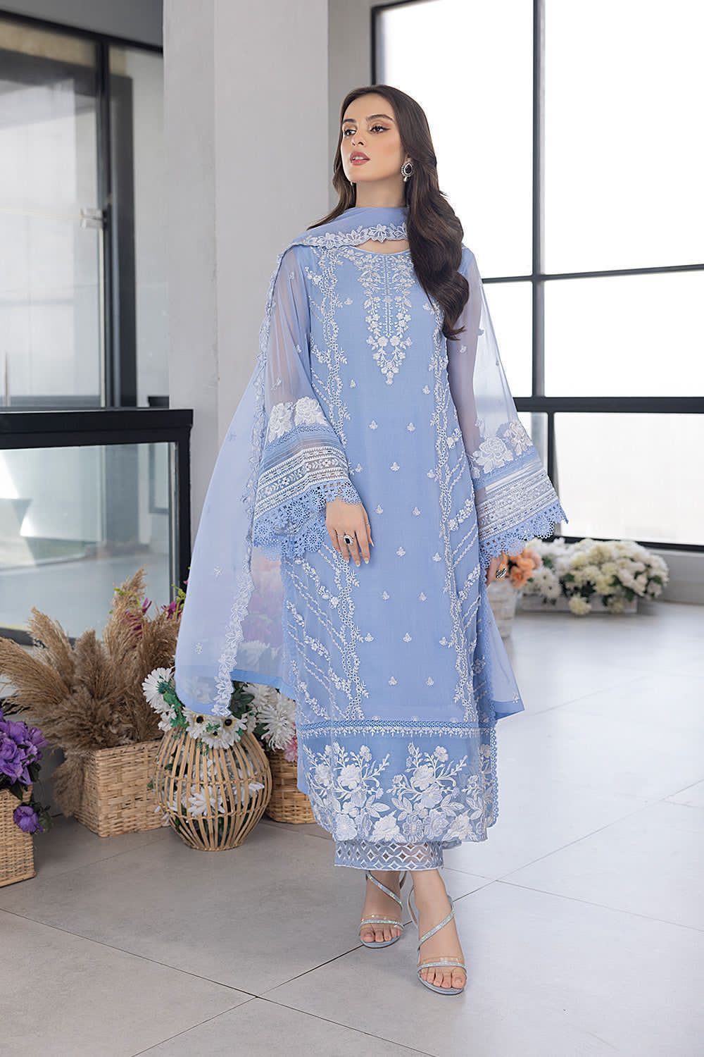 3PIECE Luxury Embroidered Chikenkari Collection