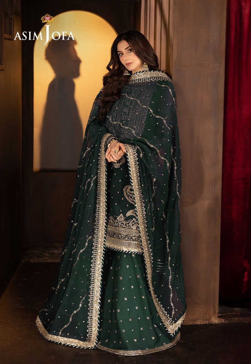 3PIECE Luxury Embroidered Collection With Chiffon Embroidered Dupatta