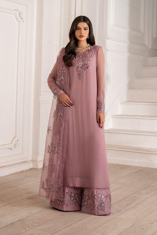 3PIECE Luxury Embroidered Chiffon With Organza Dupatta
