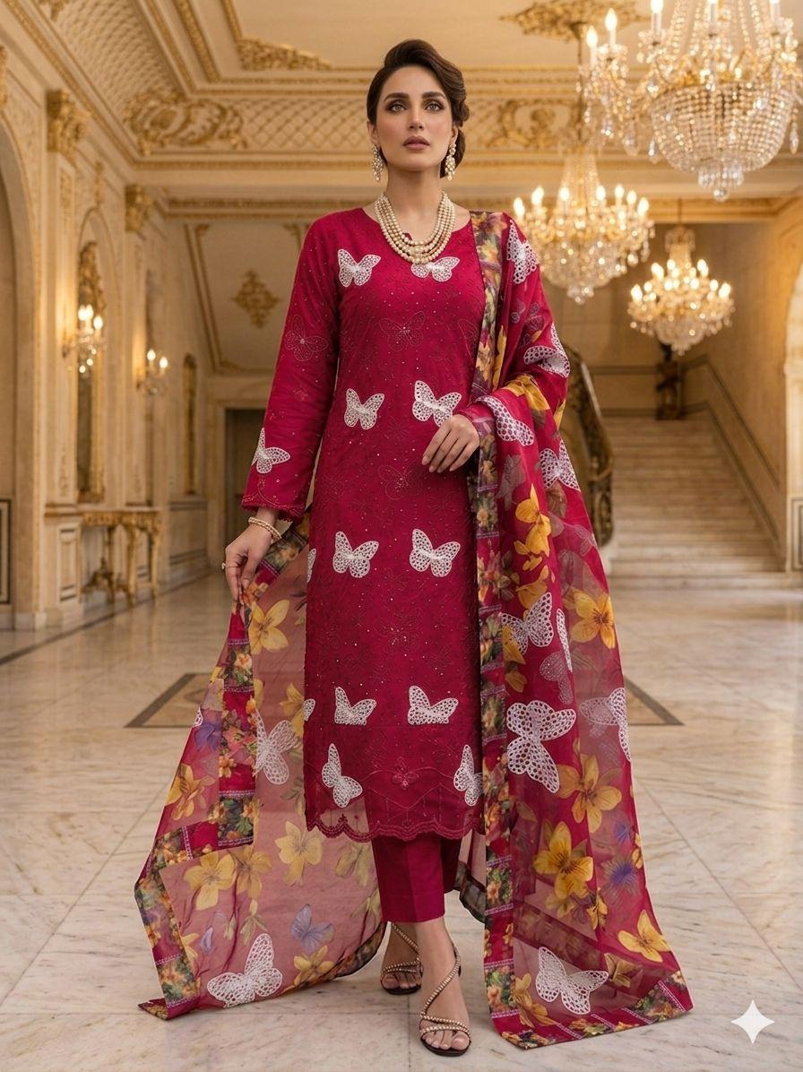 Maria B 3PIECE Embroidered Summer Collection Suit