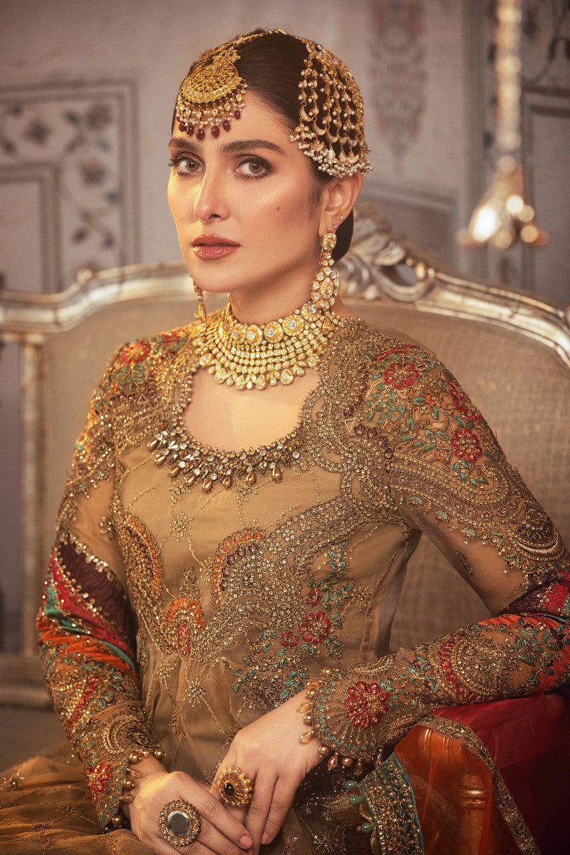 3PIECE Luxury Embroidered Silk With Organza Dupatta