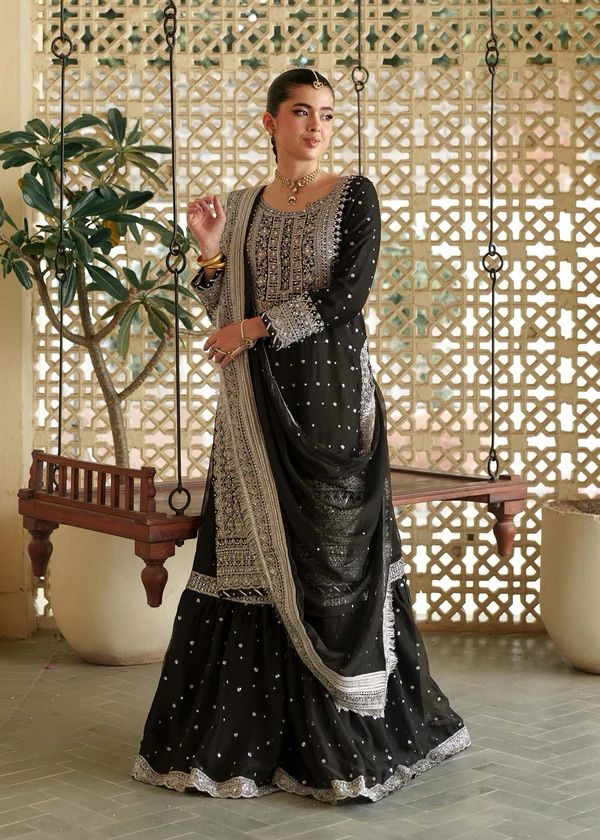 Asim Jofa Chandani Luxury Chiffon Collection - Heavy Spangle Work 3PC Formal Suit