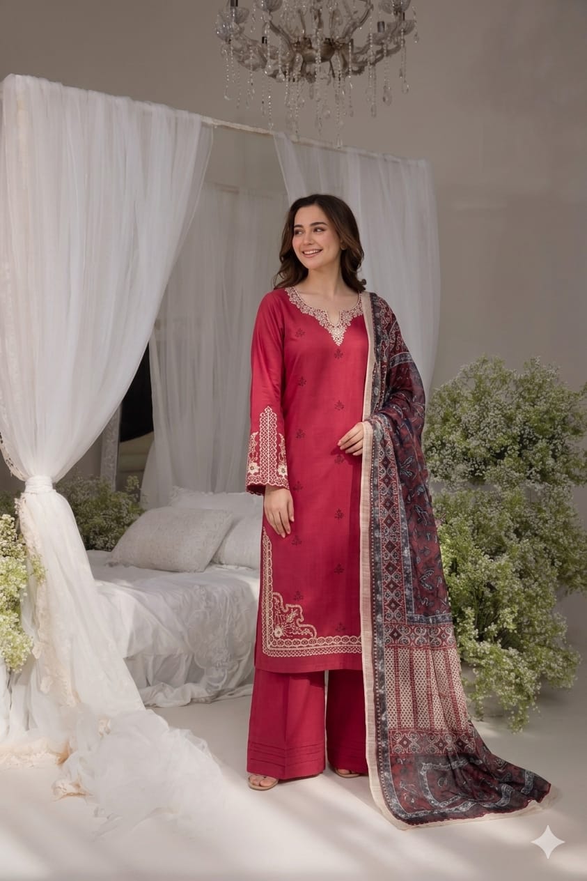 3PIECE Embroidered Summer Collection