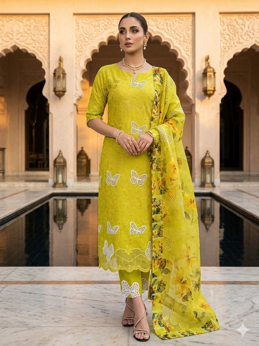 Maria B 3PIECE Embroidered Summer Collection Suit