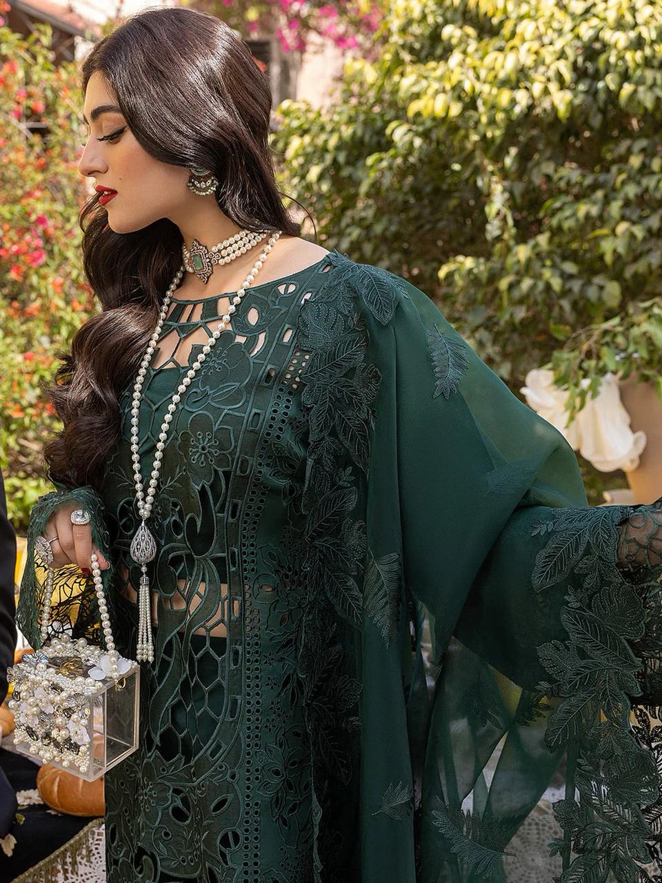 3PIECE Luxury Embroidered Laser Cutwork Exclusive Collection