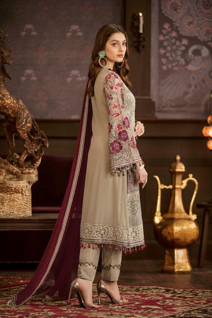 3PIECE Luxury Embroidered Chiffon Suit