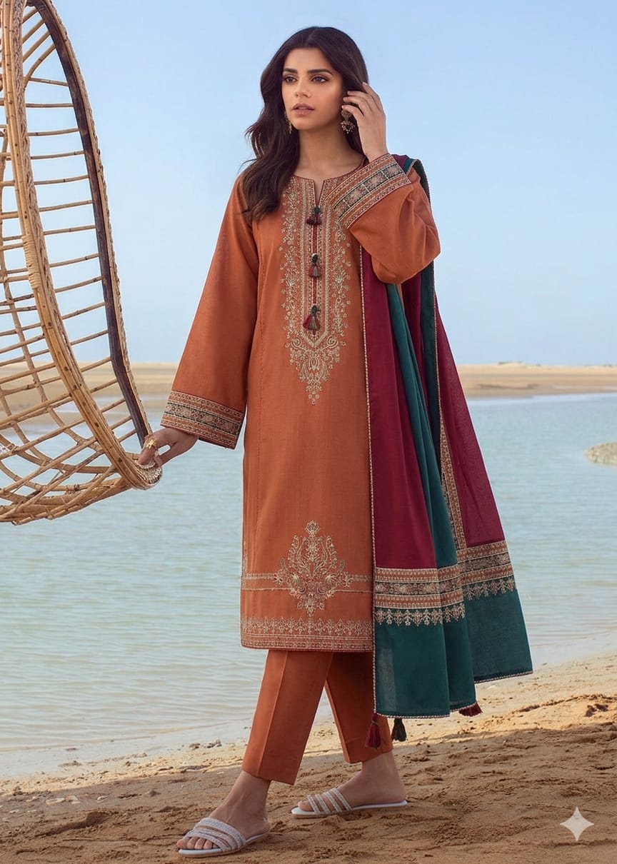 3PIECE Embroidered Summer Collection