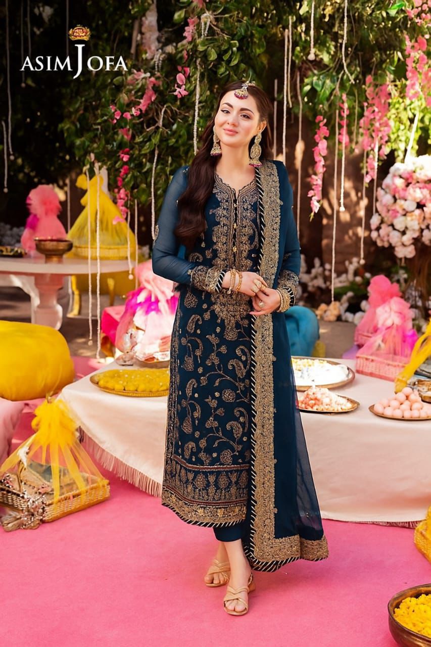 3PIECE Luxury Embroidered Chiffon Suit