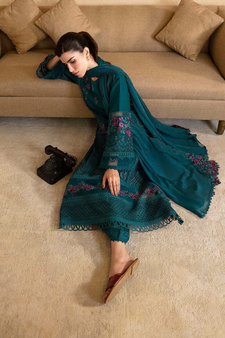 3PIECE Luxury Embroidered Chikenkari Collection With Ready To Wear Dupatta