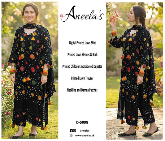 3PIECE Embroidered Summer Suit Chunri Style