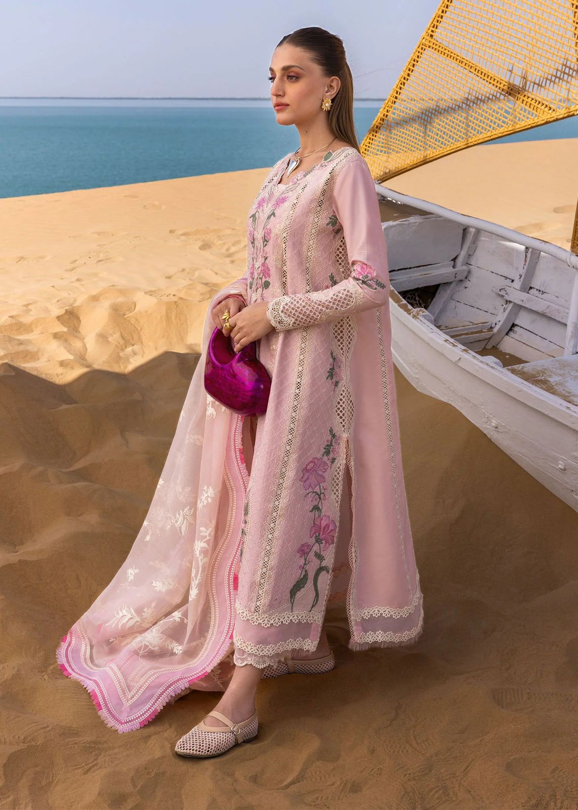 3PIECE Luxury Embroidered Laser Cutwork Collection
