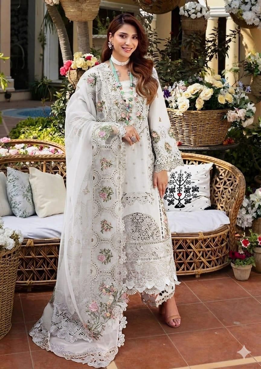 3PIECE Luxury Embroidered Chikenkari Collection