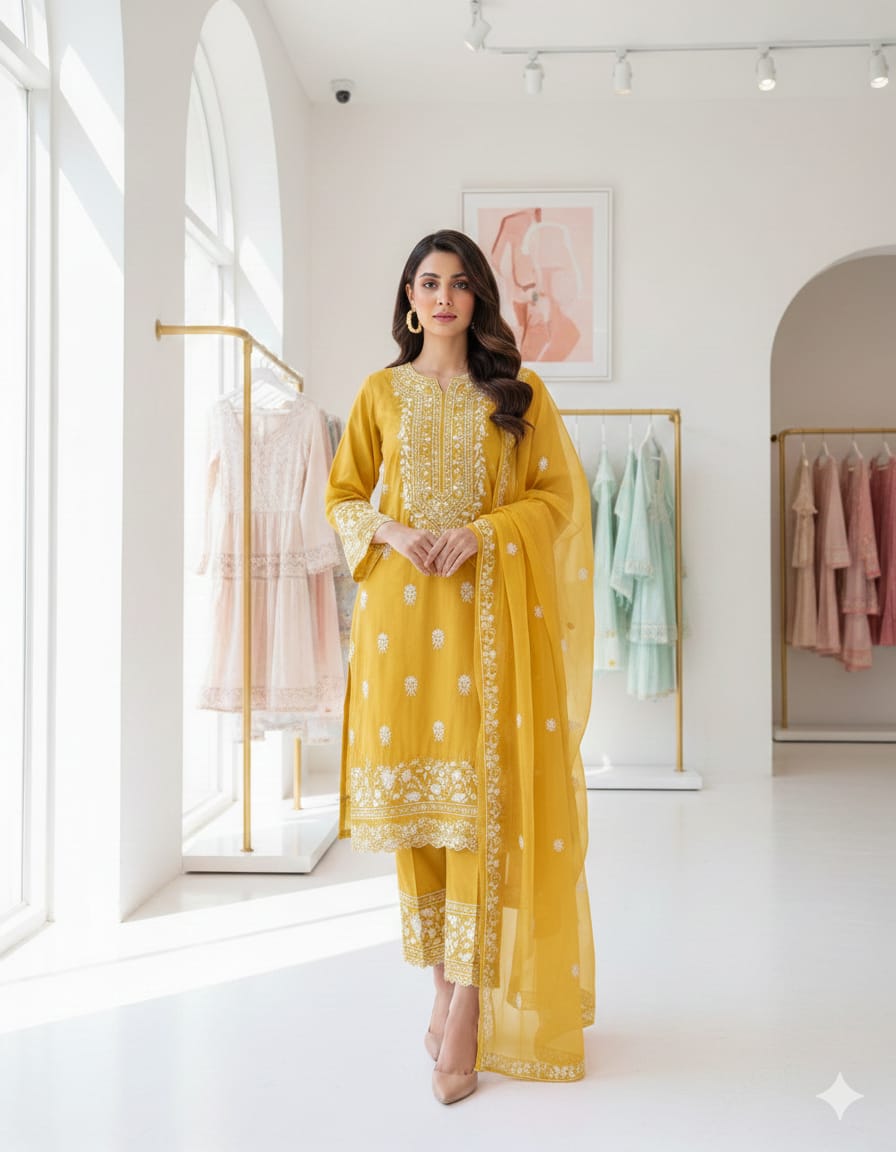 3PIECE Embroidered Summer Collection