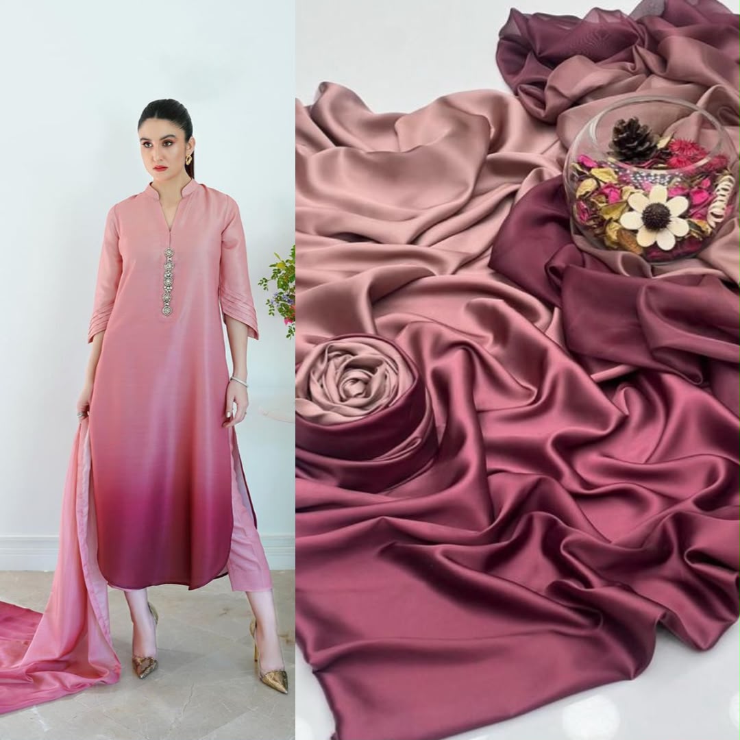 3PIECE Luxury Digtal printed Shamoz Silk