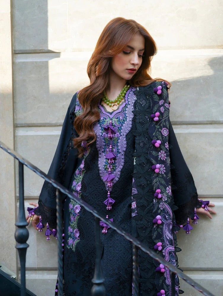 Jade Luxury Black Lawn 3PC Suit - Heavy Embroidered Eid Collection 2026