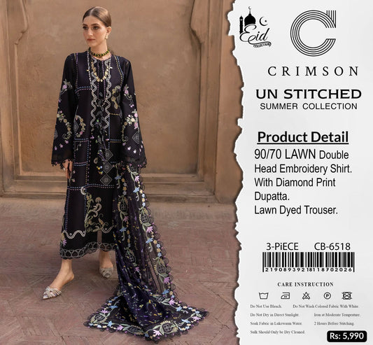 3Piece Embroidered Summer Collection Suit