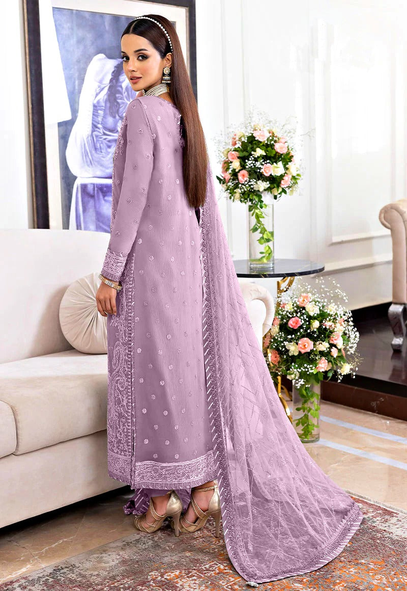 Asim Jofa Jhilmil Luxury Chiffon 3PC Suit in Two Different Colors Heavy Spangle Embroidered Ensemble