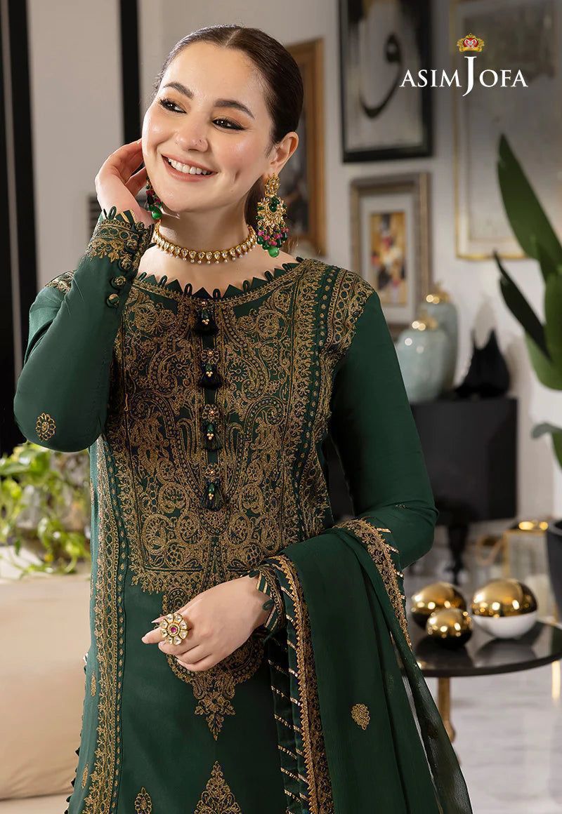 Asim Jofa Rang-e-Noor Premium Chiffon - Heavy Spangle Work 3PC Luxury Suit