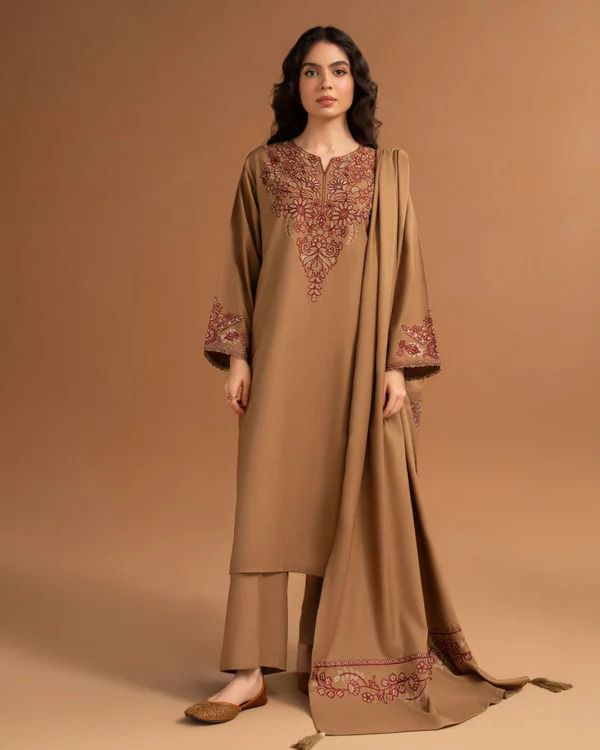 3 Piece Embroidered Summer Collection Suit