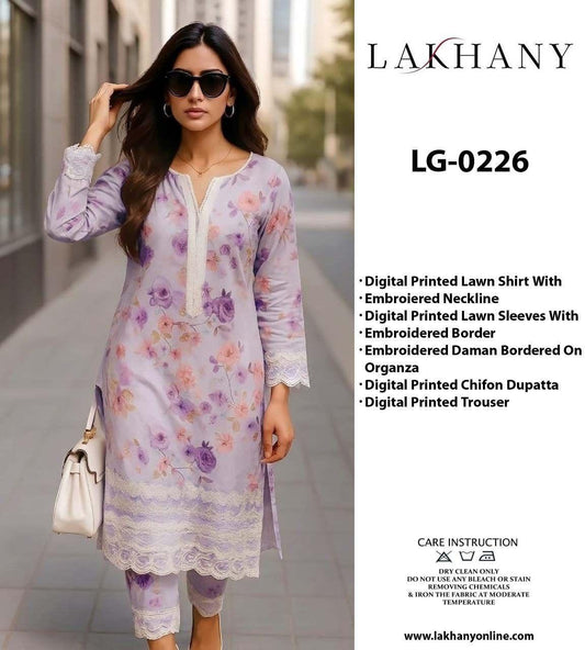 3PIECE Embroidered Summer Suit