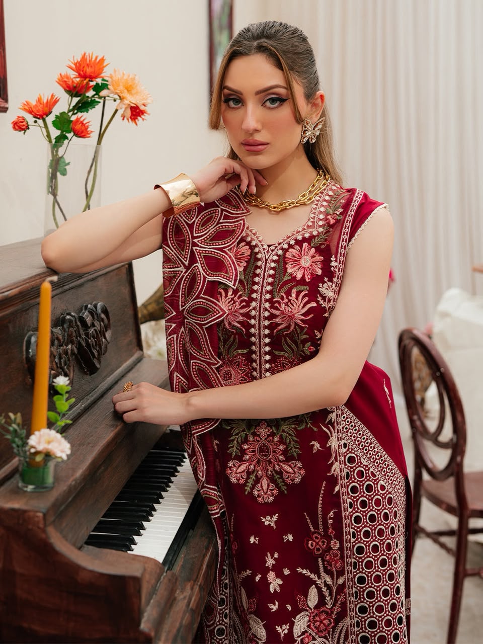 3PIECE Luxury Embroidered Chikenkari Collection