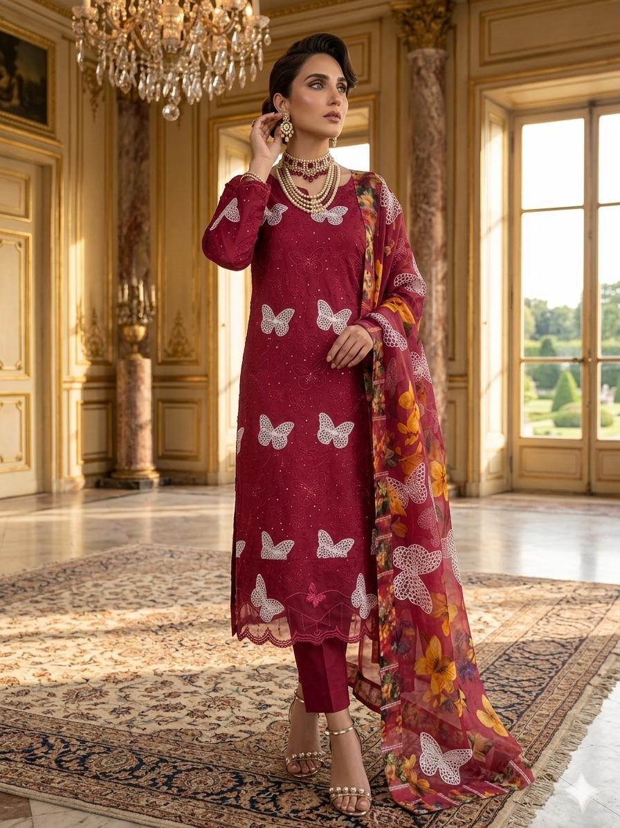 Maria B 3PIECE Embroidered Summer Collection Suit