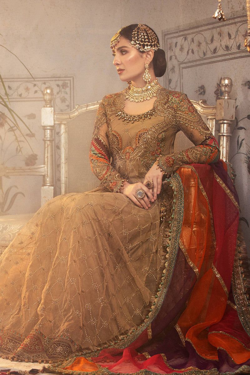 3PIECE Luxury Embroidered Silk With Organza Dupatta