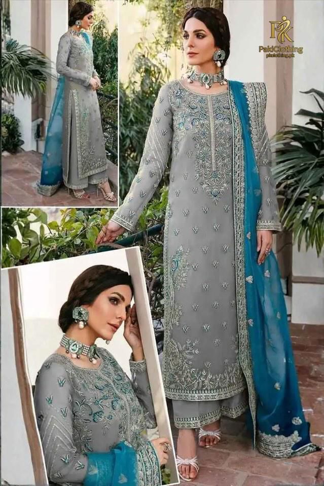 3PIECE Luxury Embroidered Suit With Organza Dupatta