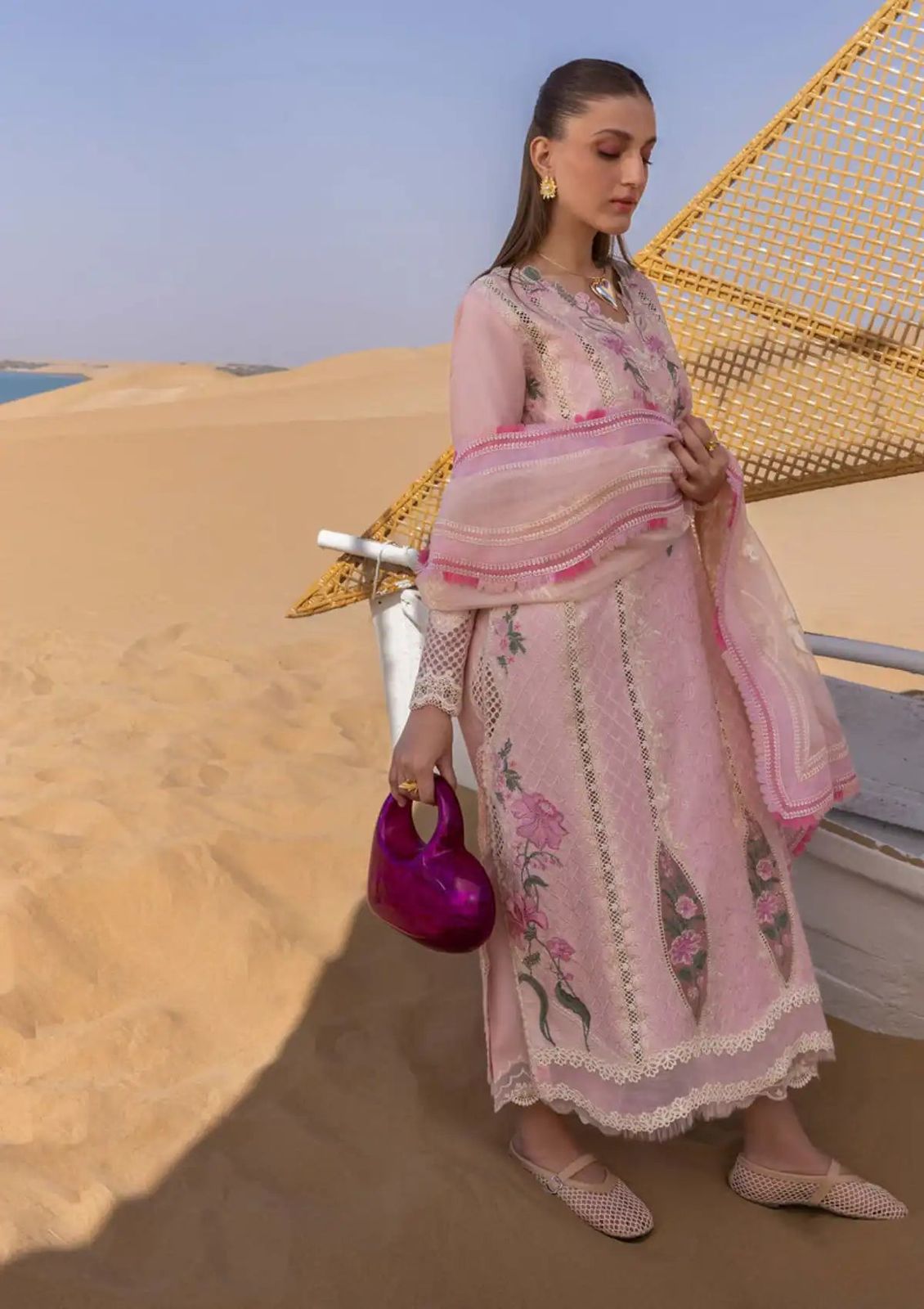 3PIECE Luxury Embroidered Laser Cutwork Collection