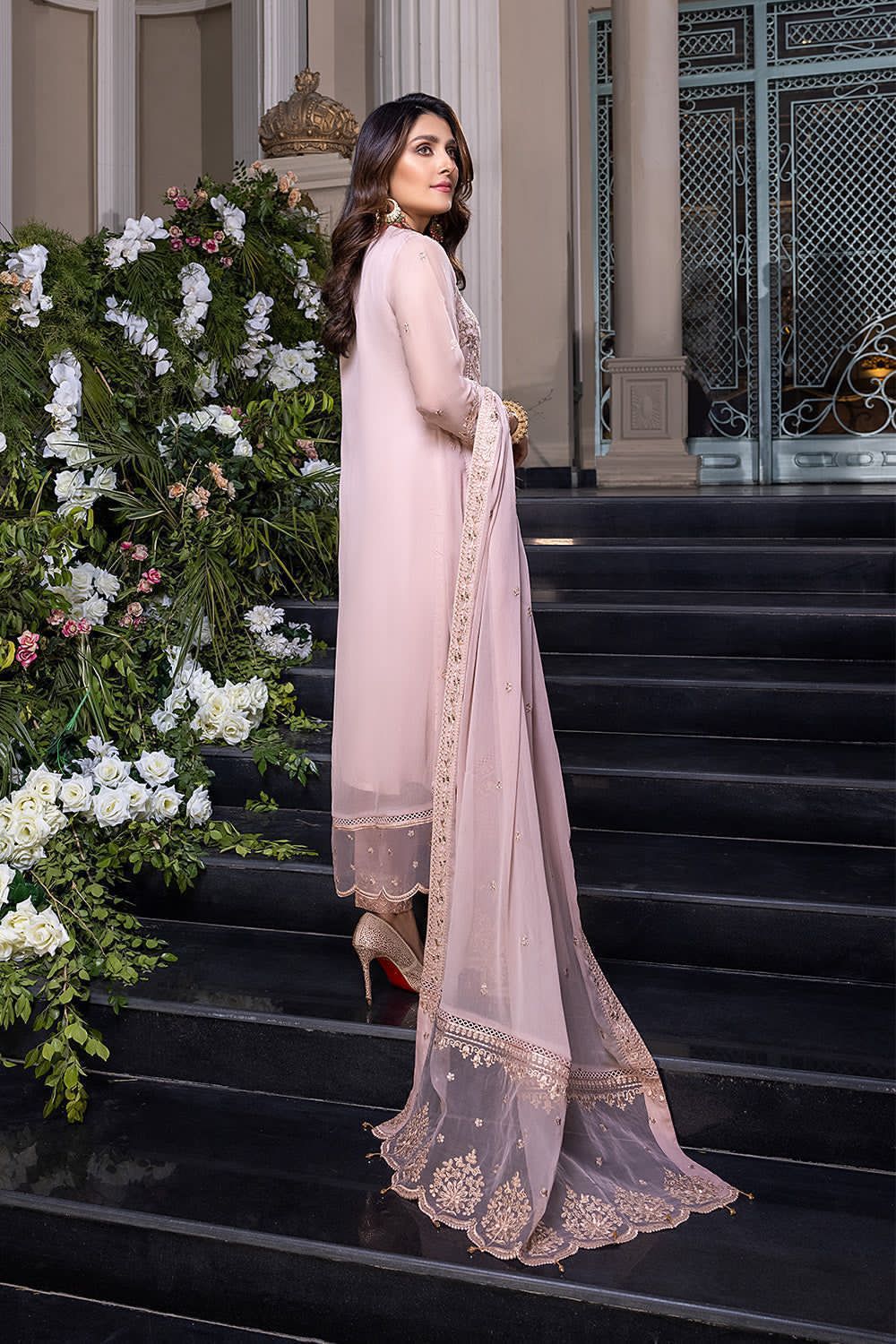 Azure Premium Chiffon Embroidered Luxury 3PC Suit